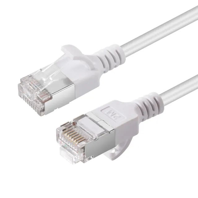 Cat6a U/FTP RJ45 2m -verkkokaapeli, valkoinen