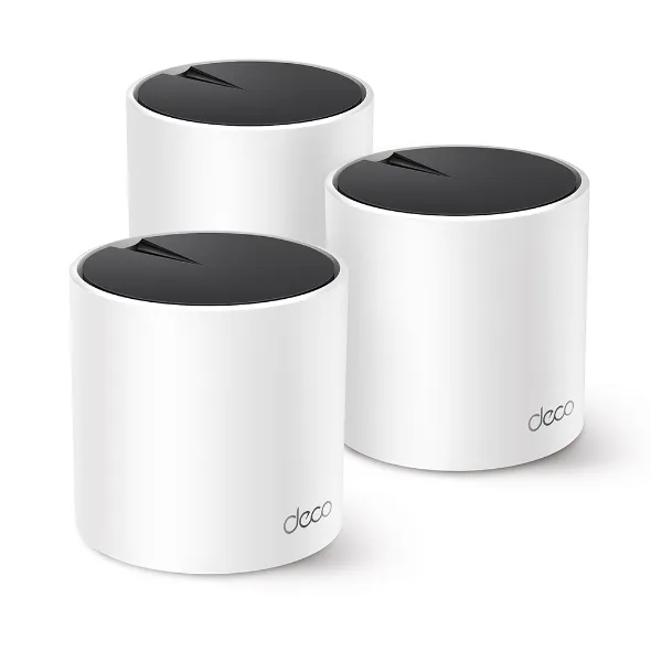 DECO X55 (3-Pack), Vit, Intern, Mesh-router, Dual-band (2,4 GHz / 5 GHz), Wi-Fi 6 (802.11ax), 3000 Mbit/s