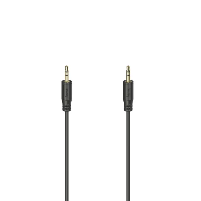 Flexi-Slim kullattu 3,5 mm -audiokaapeli, 0,75 m, musta