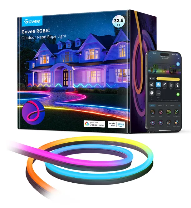 RGBIC Outdoor Neon Strip Lights 10m