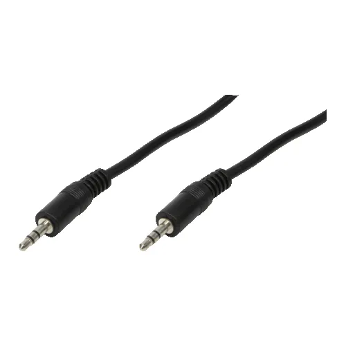 Audiokabel 3,5mm-hane - 3,5mm-hane Stereo 1m Svart