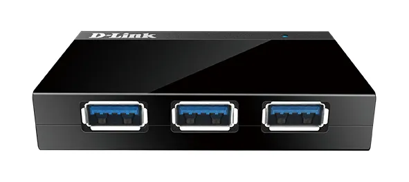 USB 3.0-hub D-Link DUB-1340, 4xUSB 3.0, inkl. strömadapter - Svart