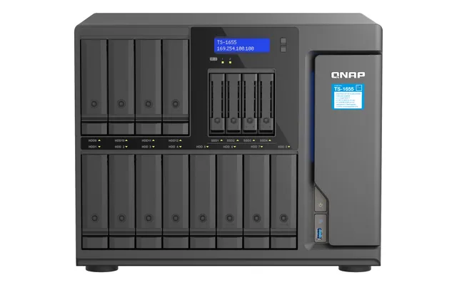 TS-1655 - NAS-server - 16 fack - SATA 6Gb/s - RAID JBOD, 0, 1, 5, 6, 10, 50, 60 - RAM 8 GB - 2.5 Gigabit Ethernet - iSCSI support