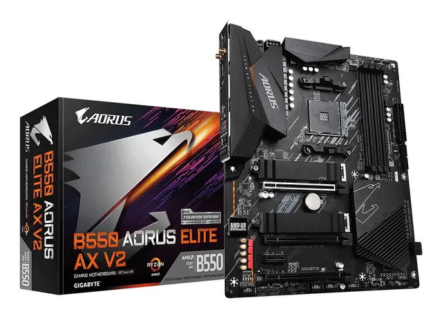 B550 AORUS ELITE AX V2 Moderkort - AMD B550 - AMD AM4 - DDR4 RAM - ATX