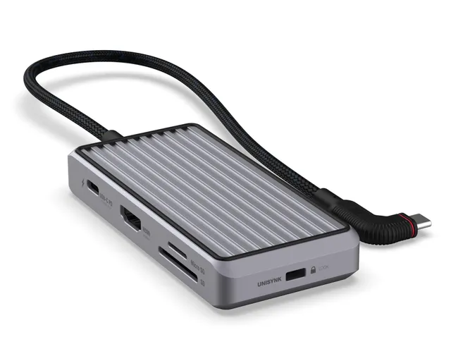 8 Port USB-C Hub V2 4K60Hz 100W Grå