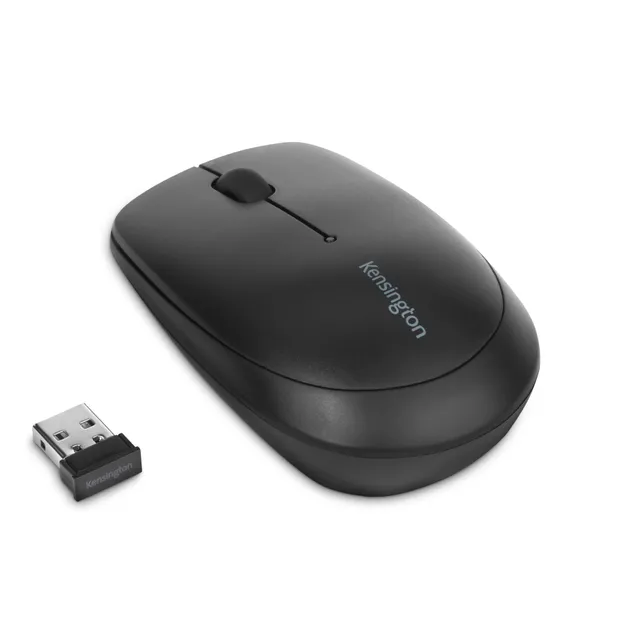 Pro Fit Mobile - Mus - höger- och vänsterhänta - laser - 2 knappar - trådlös - 2.4 GHz - trådlös USB-mottagare - svart
