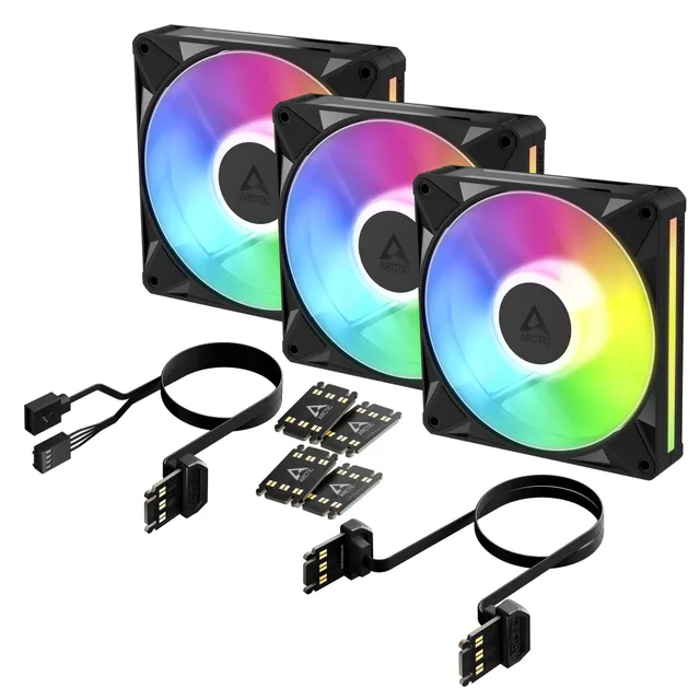 BioniX P14 A-RGB - 3pack - Chassi fläkt - 140mm - Svart med RGB LED