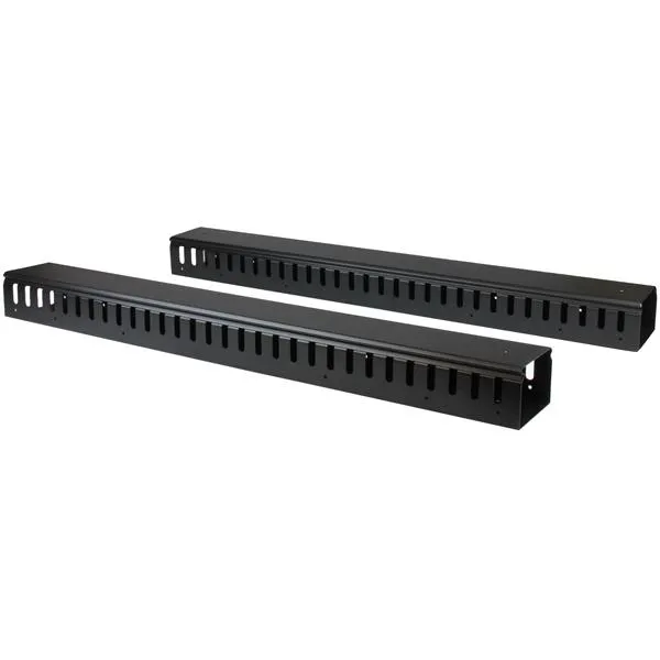 Vertikal kabelorganiserare med fingerkanaler - 0U - 1,8 m - Kabelhållare - 1.83 m - svart - 40U - för P/N: RK2537BKM, RK4242BK24, RK4242BK30