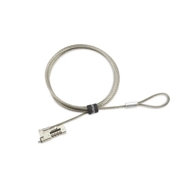 NanoSaver 2.0 EQ - Lås för säkerhetskabel - kombination, återställbar - silver - 1.8 m