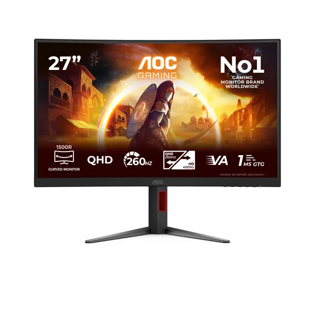 27" AOC CQ27G4Z2 QHD 2560x1440 260Hz 1500R Curved Fast VA