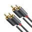10520, 2 x RCA, Hanstik, 2 x RCA, Hanstik, 5 m, Svart