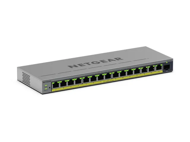 Easy Smart GS116EPP - Switch - L3 - smart - 1 x 10/100/1000 + 15 x 10/100/1000 (PoE+) - skrivbordsmodell, väggmonterbar - PoE+ (231 W)