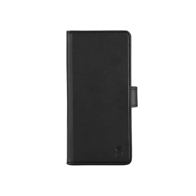 Plånboksfodral GEAR Xiaomi Redmi 9A, 3 st kortfack + plats för sedlar, magnetlås, läder - Svart