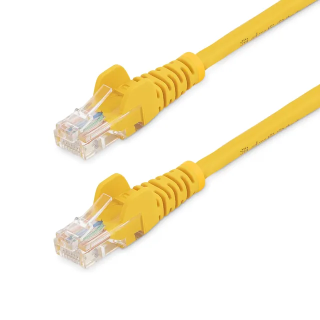0.5m Yellow Cat5e / Cat 5 Snagless Ethernet Patch Cable 0.5 m - Patch-kabel - RJ-45 (hane) till RJ-45 (hane) - 50 cm - UTP - CAT 5e - hakfri,