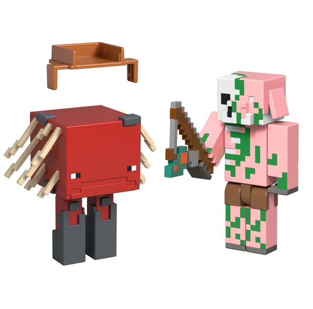 Minecraft-figurer 2-pack + tillbehör JCN56