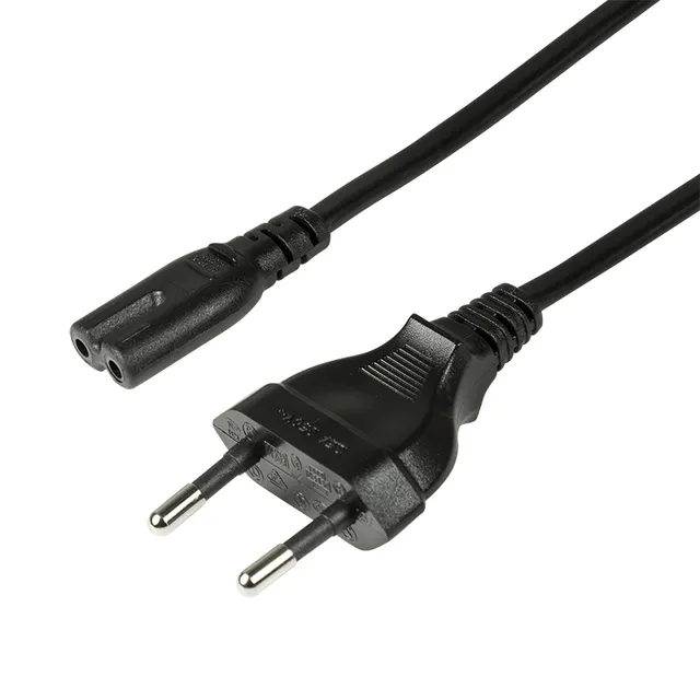 Apparatkabel Euro till C7 3m Svart