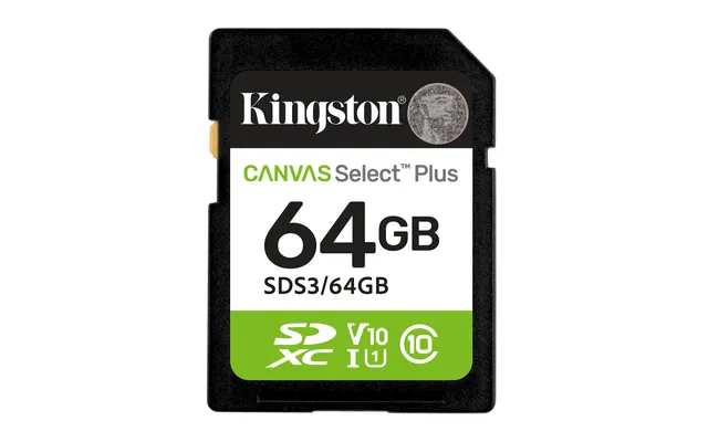 Canvas Select Plus - Flash-minneskort - 64 GB - Video Class V10 / UHS-I U1 / Class10 - SDXC UHS-I