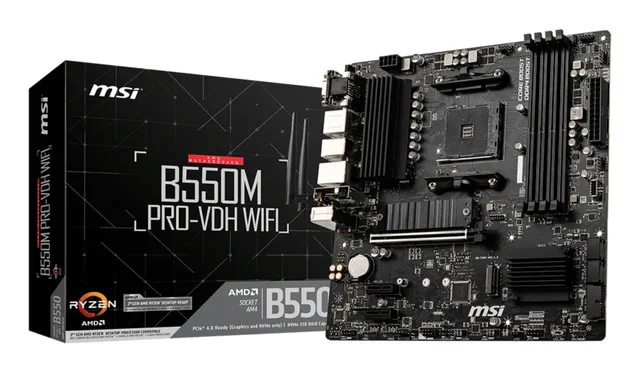 B550M PRO-VDH WIFI Moderkort - AMD B550 - AMD AM4 - DDR4 RAM - Micro-ATX