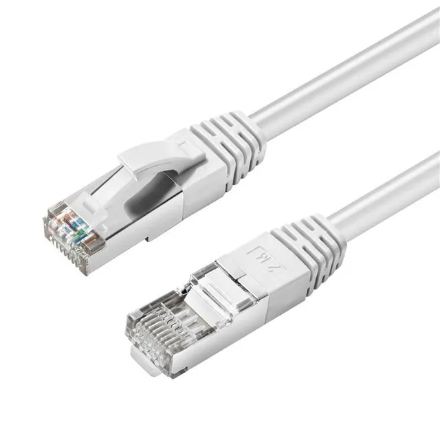 CAT6A S/FTP Nätverkskabel - 1m - Vit