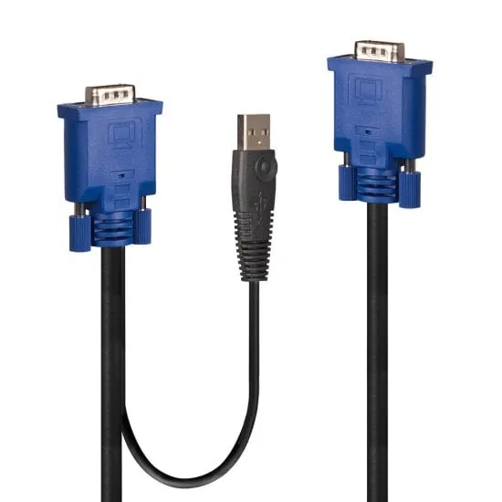 32186, 2 m, VGA, Svart, Blå, USB, 15 Way HD Male, 15 Way HD Male