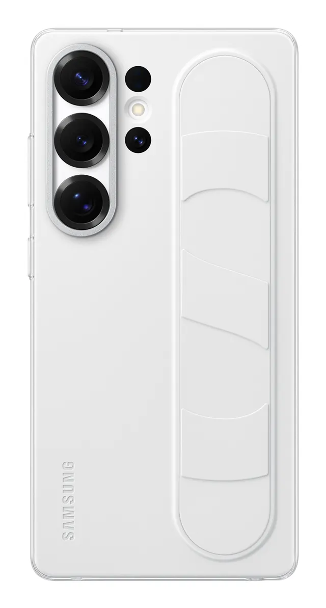 Galaxy S25 Ultra Standing Grip fodral (vitt)