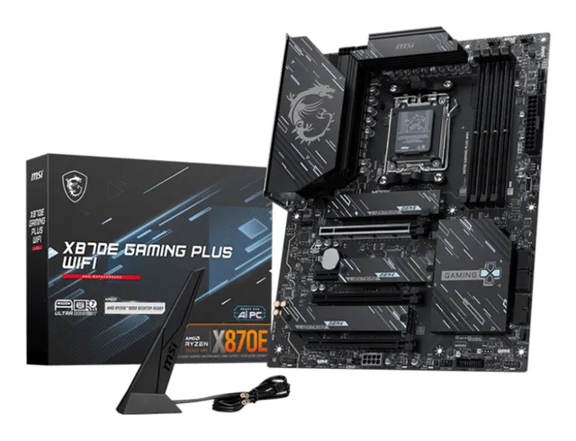 X870E GAMING PLUS WIFI Moderkort - AMD X870E - AMD AM5 - DDR5 RAM - ATX