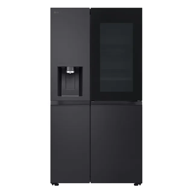 628L InstaView Door in Door™ Side by Side (Essence Black), Energiklass D, Vatten/is utan röranslutning, Smart Diagnosis™ med Wi-Fi - GSXE91EVAD