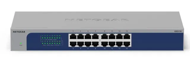 GS516 - V3 - switch - ohanterad - 16 x 10/100/1000 - skrivbordsmodell, rackmonterbar