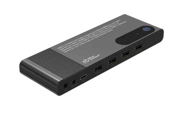 HDMI & USB-C KVM Switch 2-Port, 4K Ultra HD