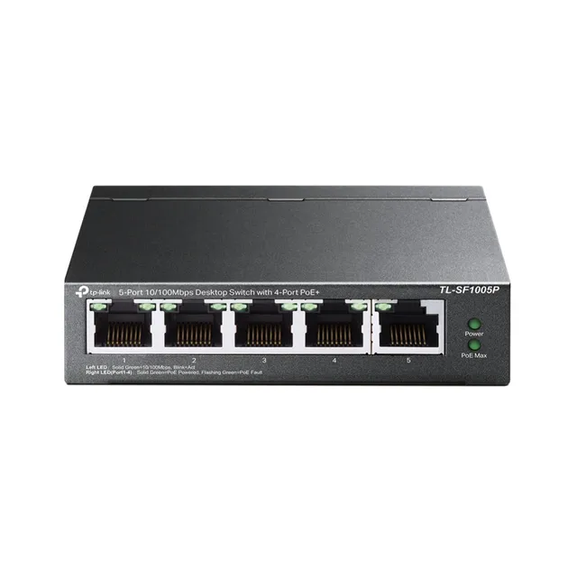 TL-SF1005P 5-Port 10/100Mbps Desktop Switch with 4-Port PoE+ (58W)
