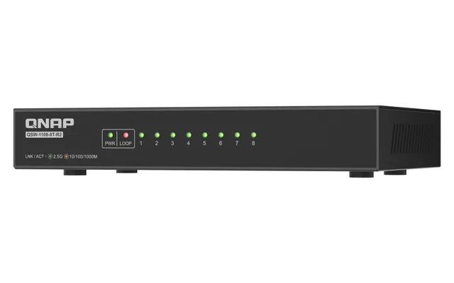 QSW-1108-8T-R2 - Switch - ohanterad - 8 x 10/100/1000/2.5G - skrivbordsmodell