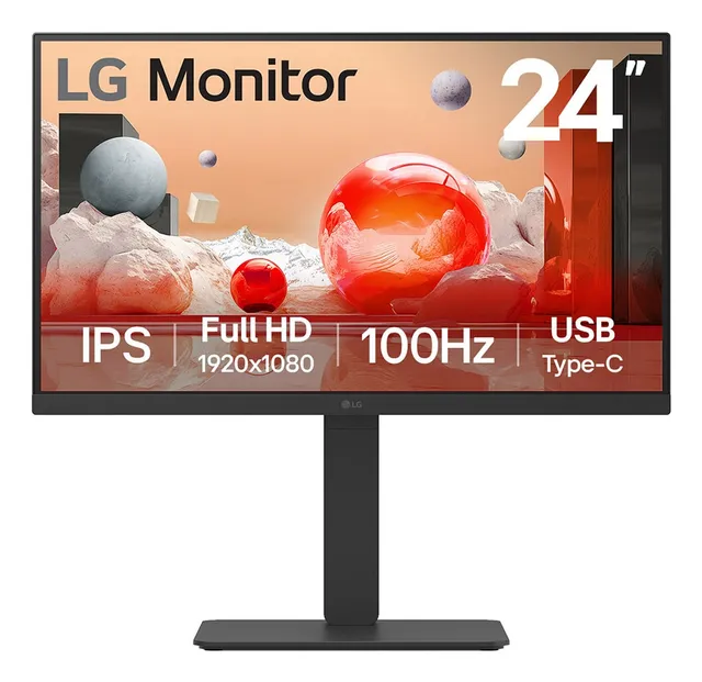 24" LG 24BA650-B - LCD monitor - Full HD (1080p)