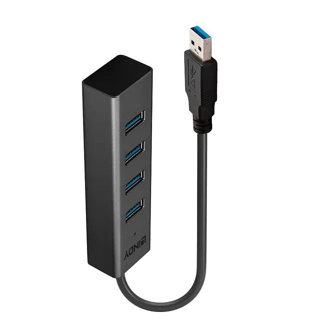 - Hubb - 4 x USB 3.2 Gen 1 - skrivbordsmodel