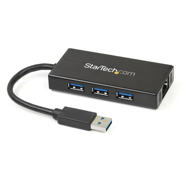 Bärbar USB 3.0-hubb med 3 portar plus