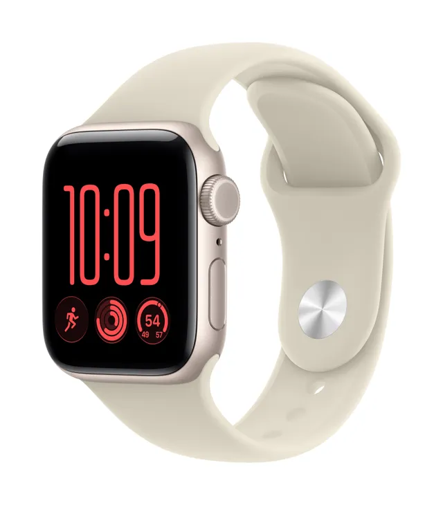 Watch SE 3 GPS + Cellular 40 mm stjärnglans aluminium, sand Sportband - S/M