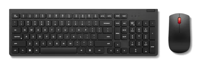 Essential Wireless Combo Gen 2 - Sats med tangentbord och mus - trådlös - 2.4 GHz - QWERTY - koreanska - svart - brun låda