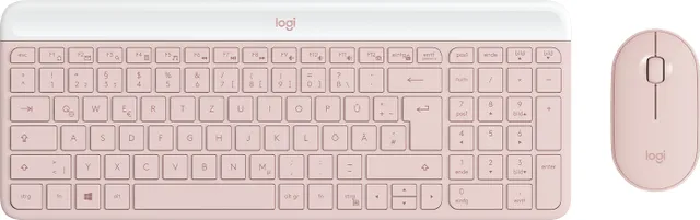 Slim Wireless Combo MK470 - Tastatur & Mus set - Tysk - Rosa