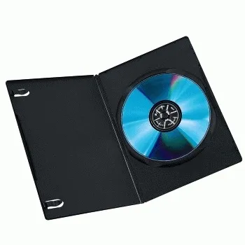- Slimmat förvaringsetui för DVD - svart (paket om 10)