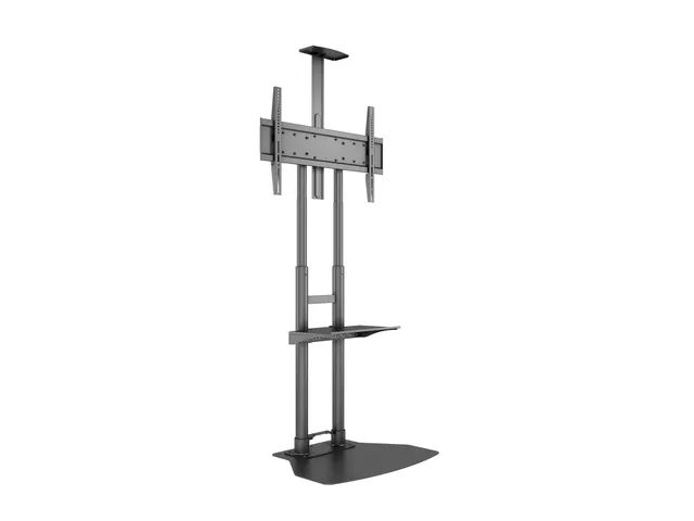 M Public Floorbase Basic 180 incl shelf & cameraholder - Vagn - för videokonferenssystem - svart - skärmstorlek: 55"-80" - golvstående,