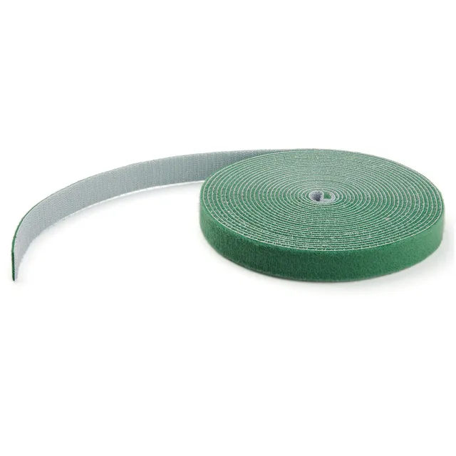 StarTech.com 25ft Hook and Loop Roll, Cut-to-Size Reusable Cable Ties, Bulk Industrial Wire Fastener Tape / Adjustable Fabric Wraps Green / Resuable S