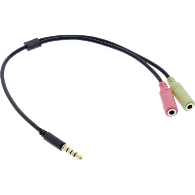 4pin TRRS CTIA adapter, svart