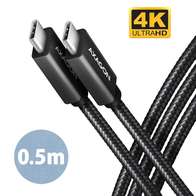 BUCM32-CM05AB - USB-kabel - 24 pin USB-C (hane) till 24 pin USB-C (hane) - USB 3.2 Gen 2x2 - 20 V - 5 A - 50 cm - USB-strömförsörjning (100W), 4K60Hz stöd, 1080p240Hz (1920 x 1200) stöd, 2K120 Hz (2560 x 1440) stöd, upp till 20 Gbps dataöverföringshastighet - svart