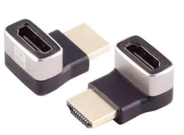 Adapter HDMI hane till hona, MicroConnect, 8K@60Hz, vinklad uppåt - Svart