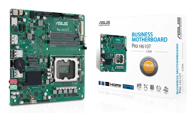 PRO H610T-CSM Moderkort - Intel H610 - Intel LGA1700 - DDR5 RAM - Thin Mini-ITX