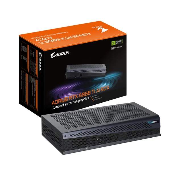 AORUS AI BOX - Grafikkort - GeForce RTX 5060 Ti - 16 GB GDDR7 - Thunderbolt 5 - HDMI, 3 x DisplayPort