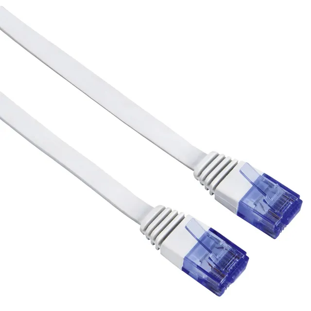 Kabel Nätverk CAT6 UTP Flat Vit 5m