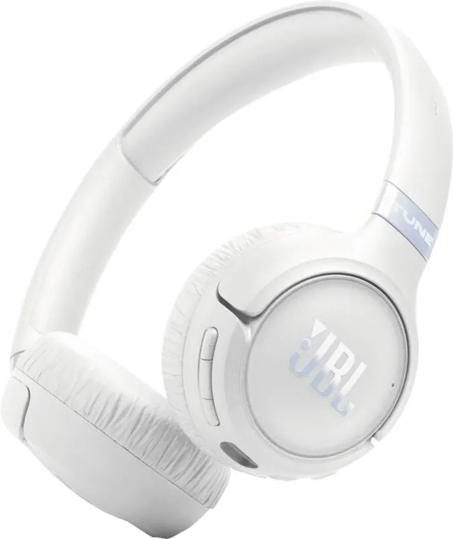 TUNE 680NC - Hörlurar med mikrofon - på örat - Bluetooth - trådlös - aktiv brusradering - vit