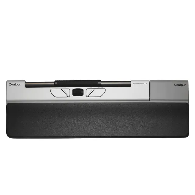 RollerMouse Go - Centrerad mus - ergonomisk - antibakteriell yta, hög motståndskraft mot desinfektionsmedel - med RollerMouse Go Dock