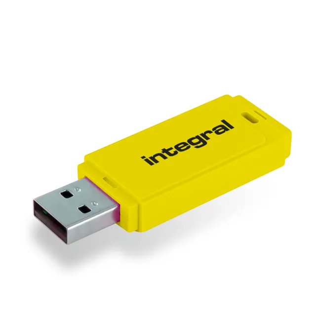Integral Neon - USB flash-enhet - 32 GB - USB 2.0 - gul