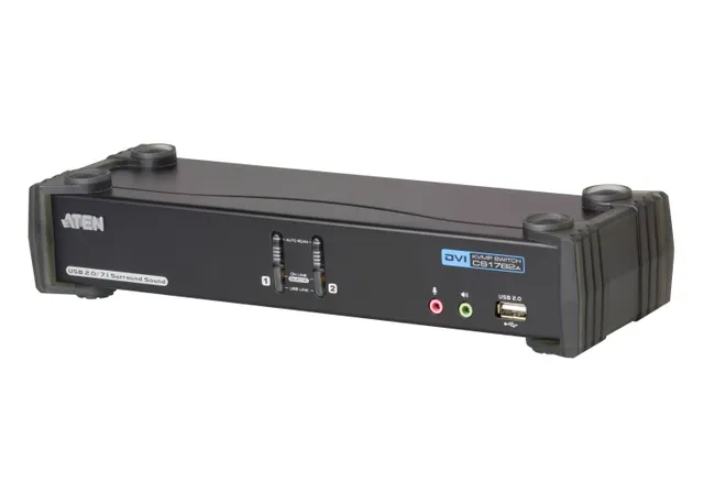 ATEN CubiQ CS1782A - Omkopplare för tangentbord/video/mus/ljud - 2 x KVM/ljud - 1 lokal användare - skrivbordsmodell